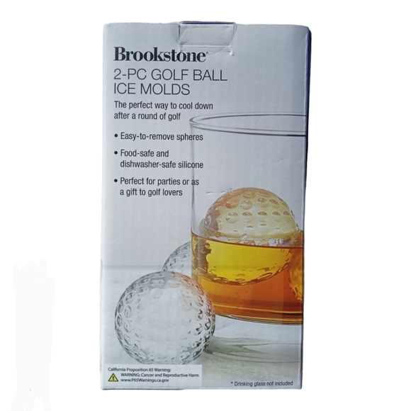NIB Brookstone 2-pc Golf Ball Ice Molds - Picture 2 of 5
